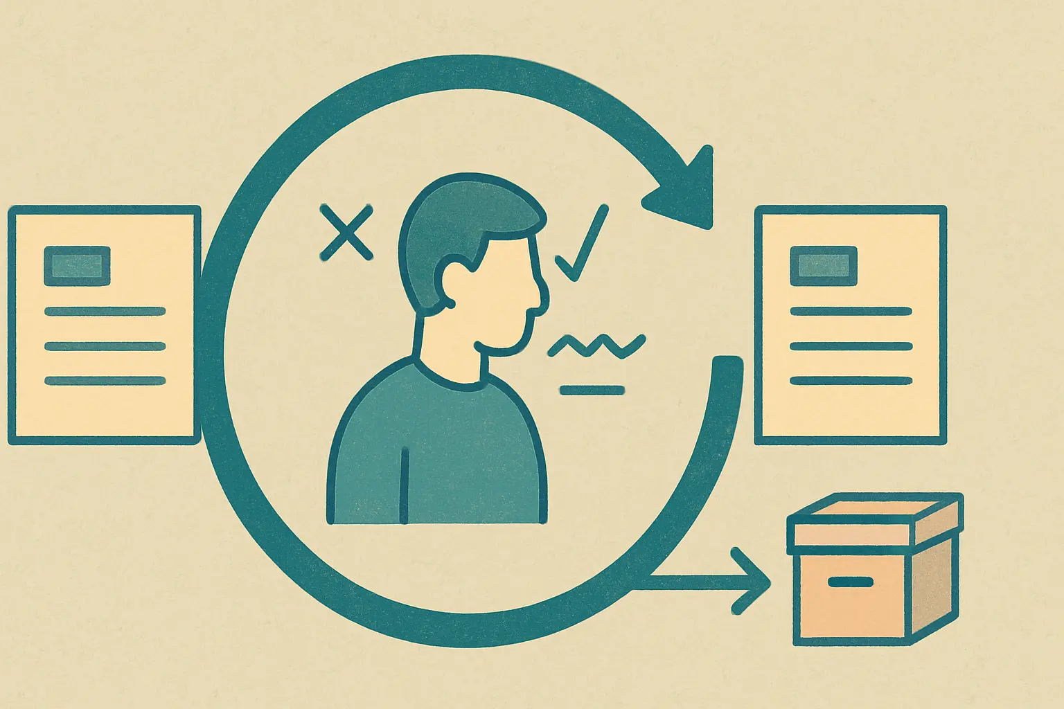 Ciclo de revisión y corrección que precede al depósito en el repositorio