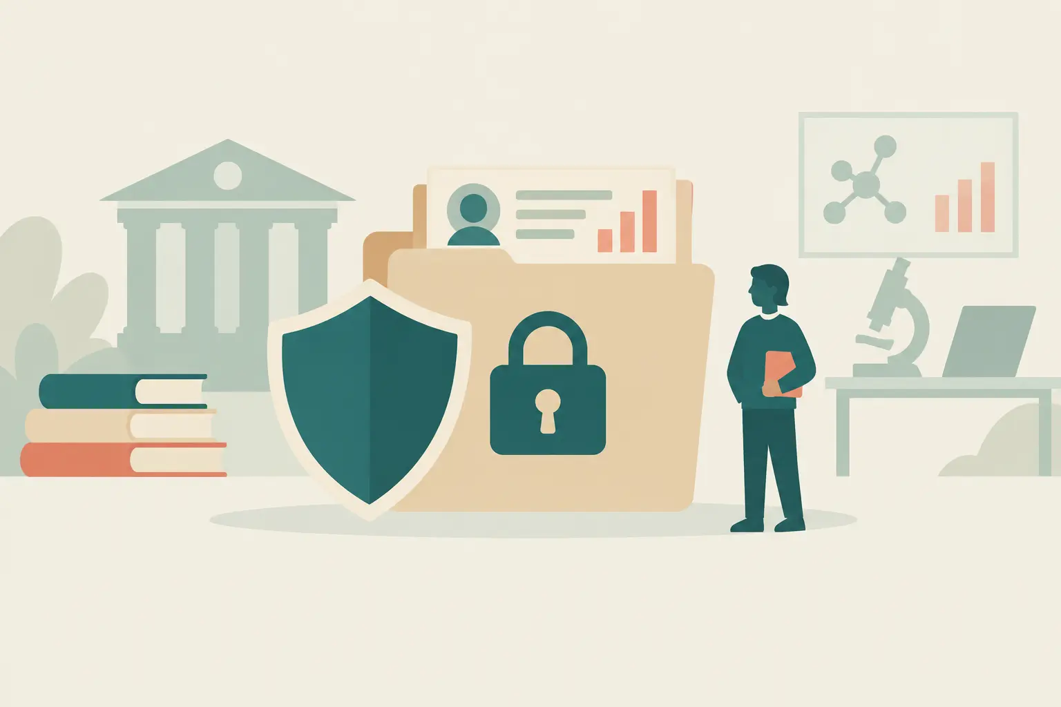 Ilustración de la protección de datos personales de trabajadores al investigar dentro de una empresa